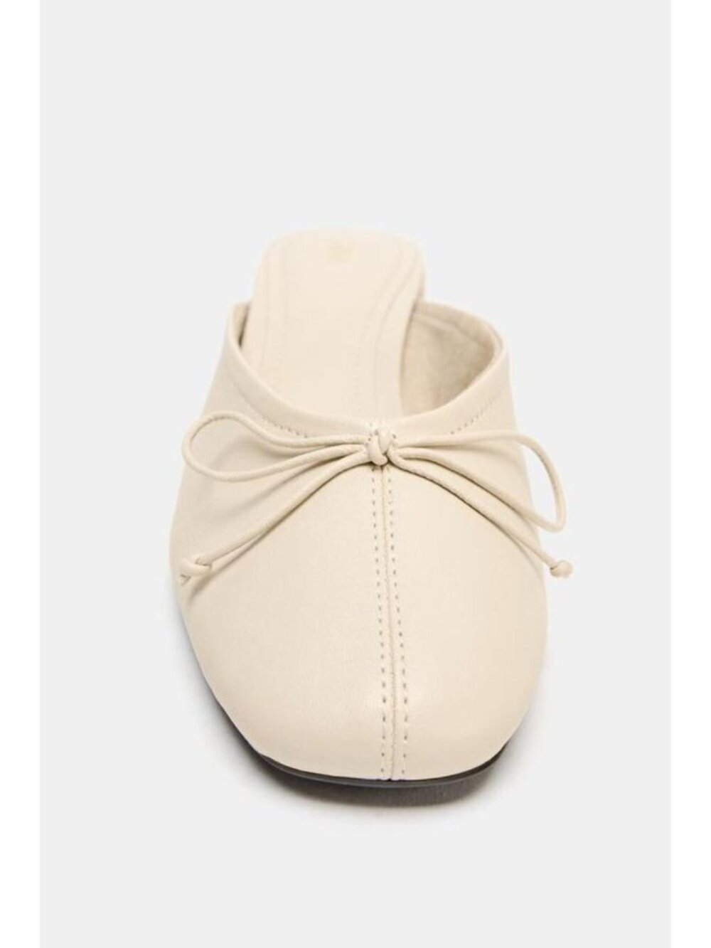 ZARA LEATHER SLINGBACK BALLET FLATS WITH BOW - Picture 5 of 6
